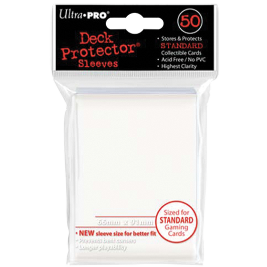 Ultra PRO : 50 Sleeves Standard Blanc
