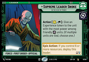 LOF-6  Suprême Leader Snoke, Au Siège Du Pouvoir - French (NM)