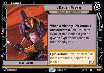 LOF-17  Dark Revan, Fléau De L'Ancienne République - French (NM)