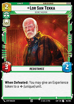 LOF-95  Lor San Tekka, Gardien Du Secret - French (NM)