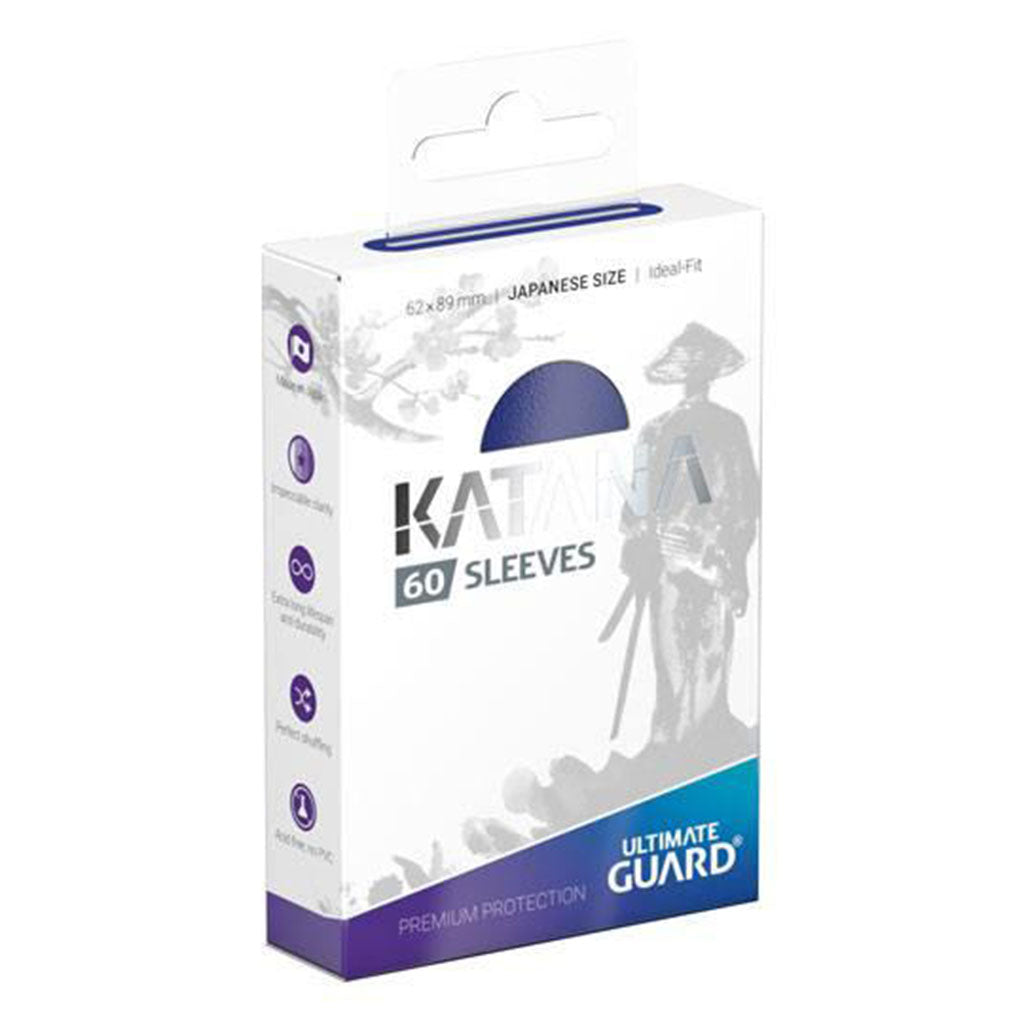 Ultimate Guard - 60 protège-cartes Mini Katana - Bleu - Sleeves Small