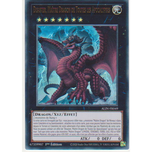 ALIN  Disaster, Maître Dragon de Toutes les Apocalypses (V.1 - Ultra Rare)