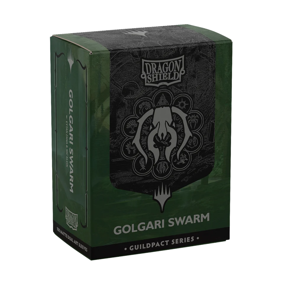Dragon Shield - Guildpact Series - Golgari Swarm - 100 Matte Dual Art Sleeves Standard