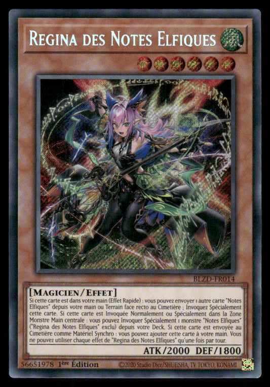 BLZD-FR014  Regina des Notes Elfiques - French (NM)(V.1 - Secret Rare)