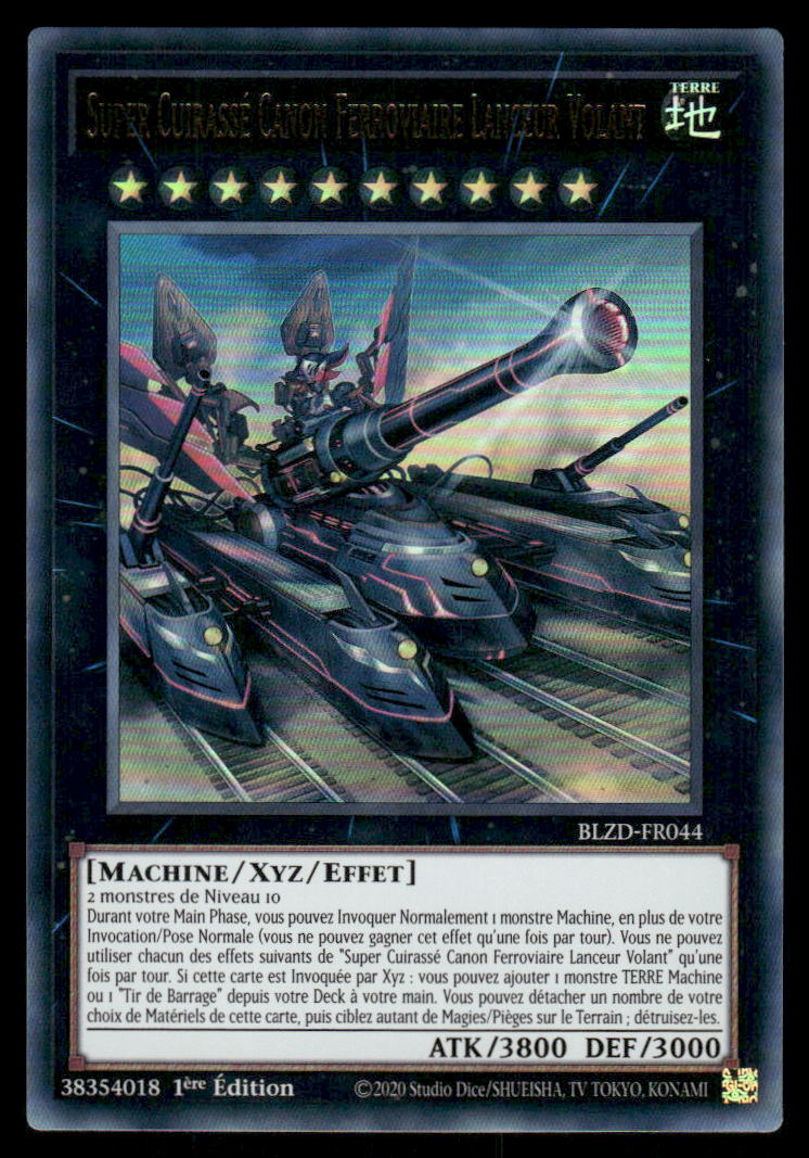 BLZD-FR044  Super Cuirassé Canon Ferroviaire Lanceur Volant - French (NM)(V.1 - Ultra Rare)