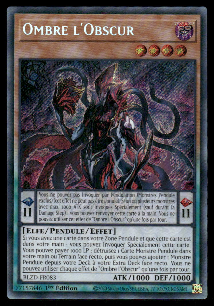 BLZD-FR083  Ombre l'Obscur - French (NM)(V.2 - Starlight Rare)