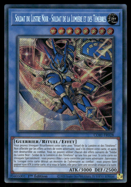CORI-FR028  Soldat du Lustre Noir - Soldat de la Lumière et des Ténèbres - French (NM)(V.1 - Secret Rare)