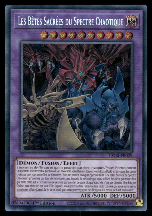 CORI-FR029  Les Bêtes Sacrées du Spectre Chaotique - French (NM)(V.1 - Secret Rare)