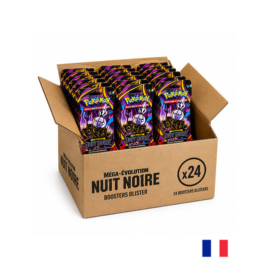 Pokémon - Carton de 24 Boosters SOUS BLISTERS - ME05 Nuit Noire FR