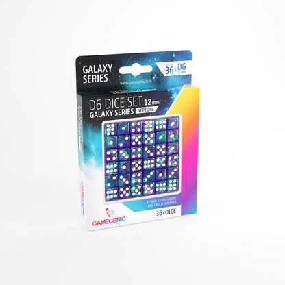 Galaxy Series -Neptune- Set de 36 Dés de 6 - 12mm