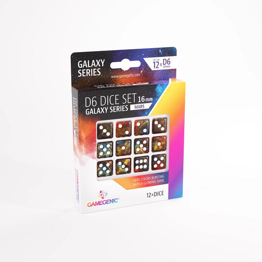 Galaxy Series -Mars- Set de 12 Dés de 6 - 16mm