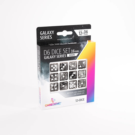 Galaxy Series -Moon- Set de 12 Dés de 6 - 16mm