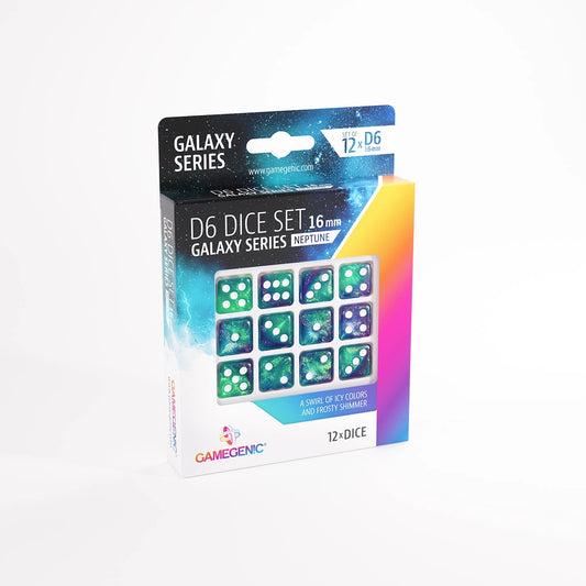 Galaxy Series -Neptune- Set de 12 Dés de 6 - 16mm