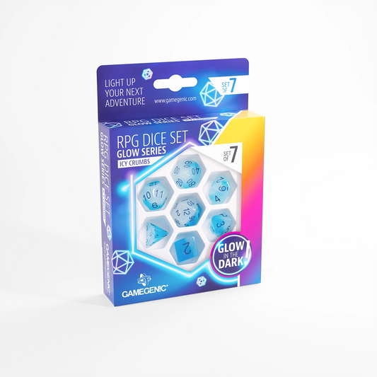 Glow Series -Icy Crumbs- Set de 7 Dés JDR