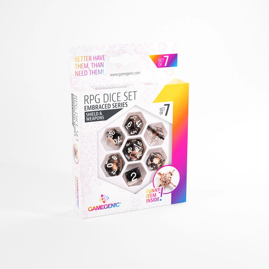 Embraced Series -Shield & Weapons-Set de 7 Dés JDR