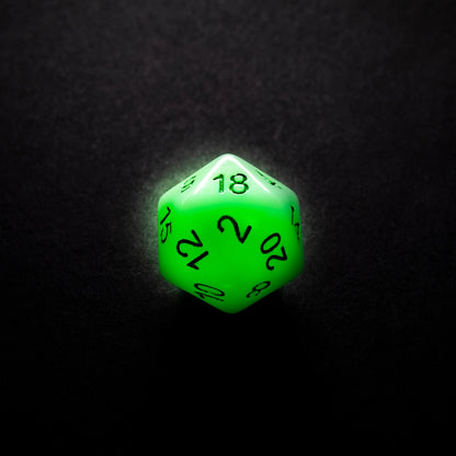 Glow Series - Toxic Stones- Set de 7 Dés JDR
