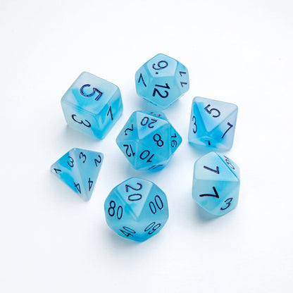 Glow Series -Icy Crumbs- Set de 7 Dés JDR