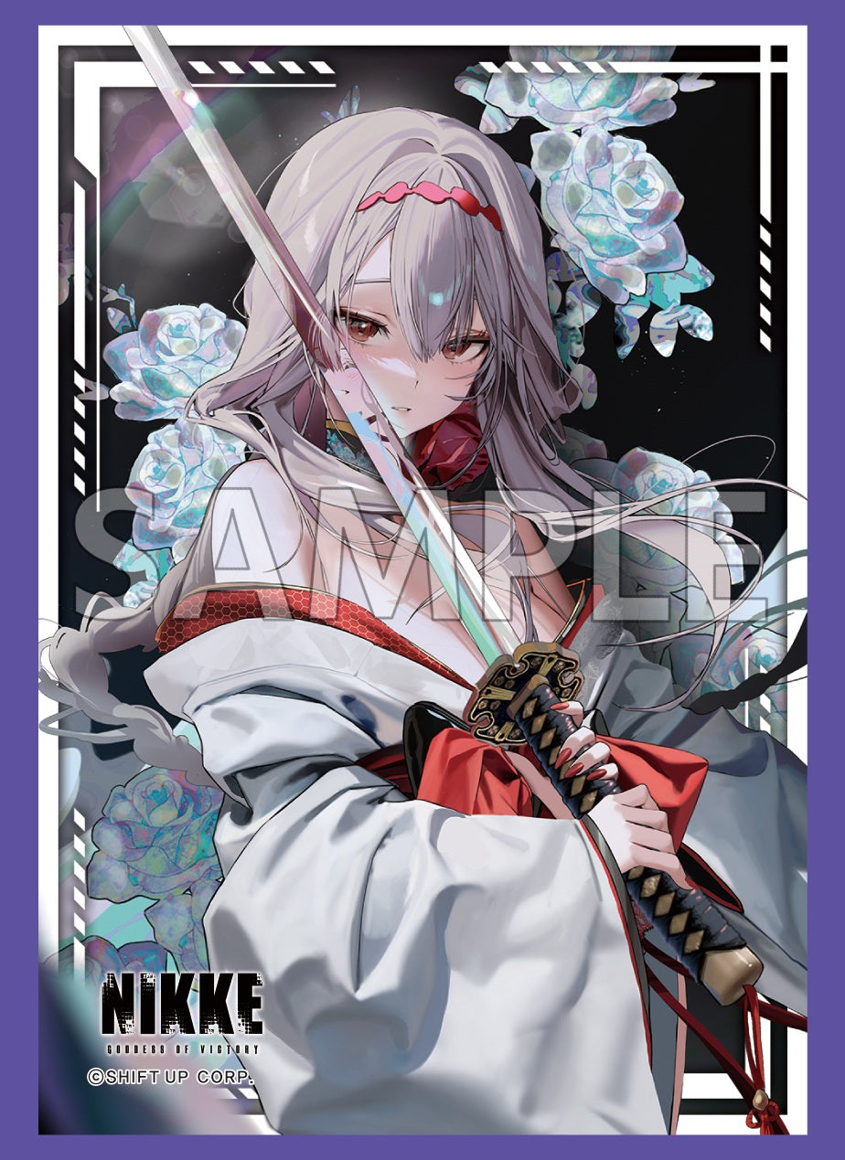 Bushiroad - 75 protège-cartes NIKKE - Guren / Scarlet: Black Shadow – Longing Flower