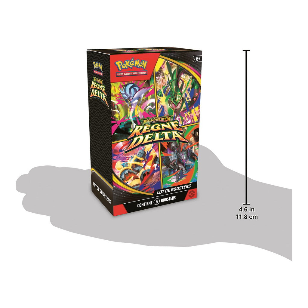 Vue de gabarit du bundle Règne Delta français de six boosters