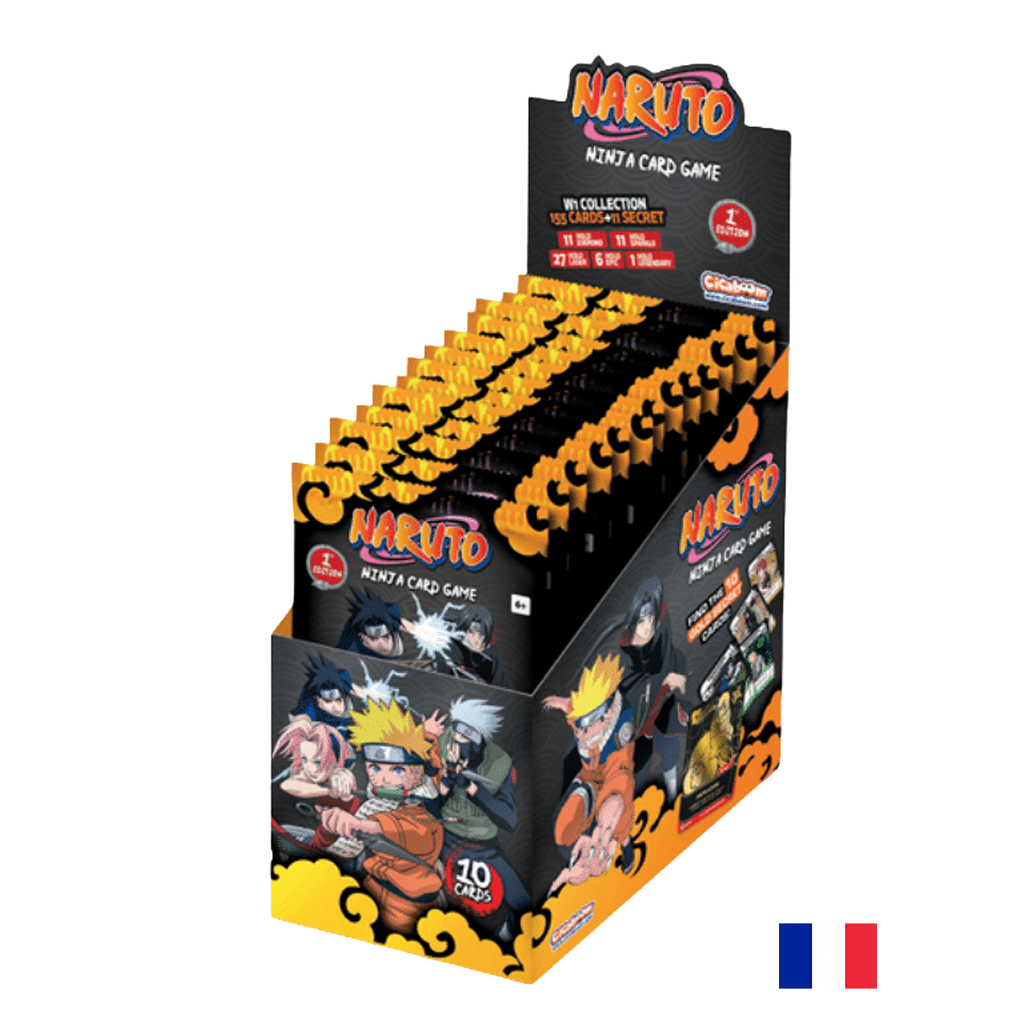 Boîte de 24 Boosters Naruto Mythos TCG - 1er chapitre : Konoha Shidō (1ère Édition) (2e PRINT) (Précommande Arrivage prévu le 24.06.26)