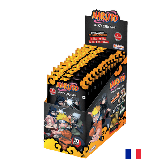 Boîte de 24 Boosters Naruto Mythos TCG - 1er chapitre : Konoha Shidō (1ère Édition)
