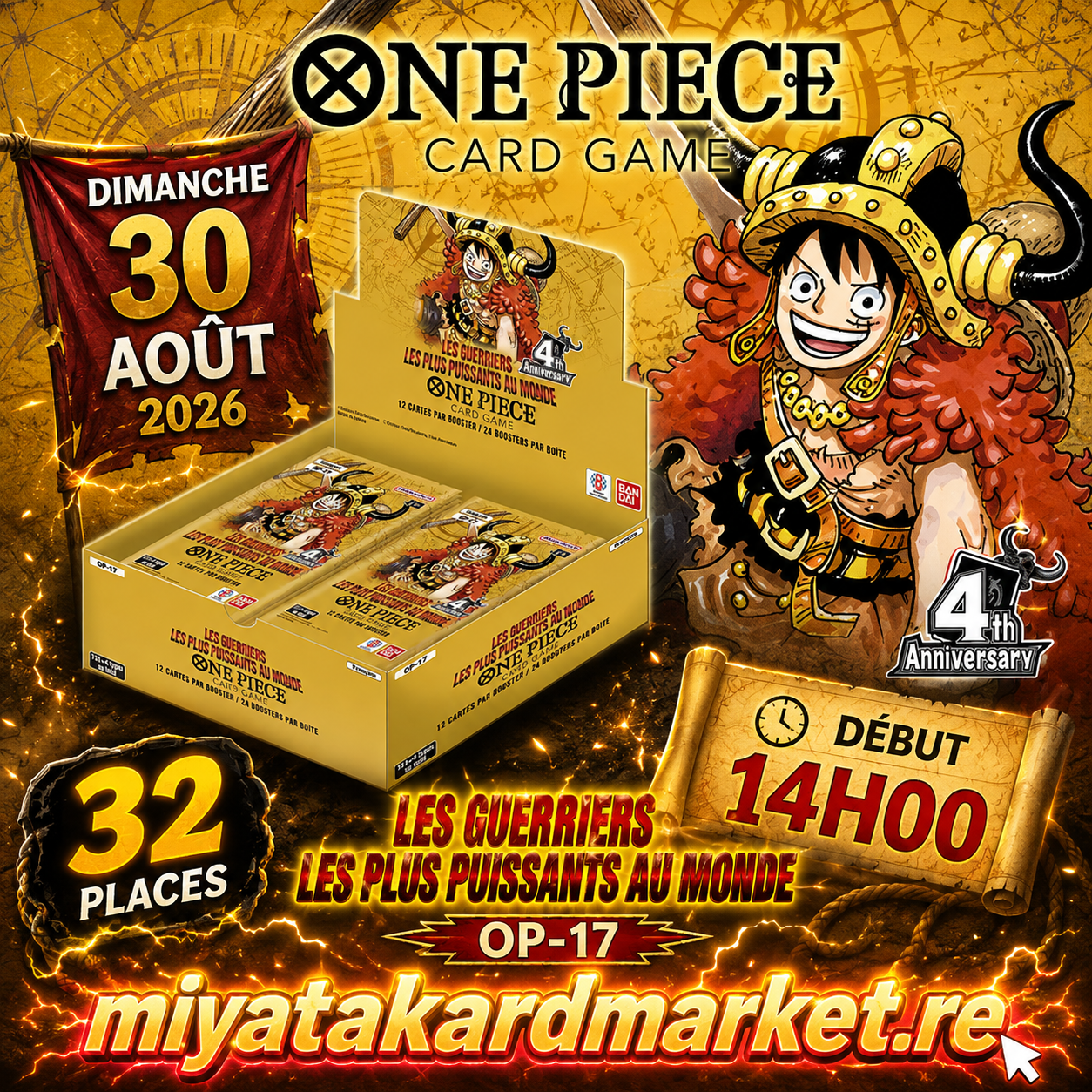 One Piece Card Game - Avant-Première OP17 : LES GUERRIERS LES PLUS PUISSANTS AU MONDE - 30 Août 14h00