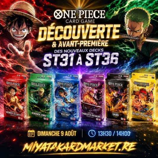 One Piece Card Game – Événement Découverte des nouveaux Decks ST31 à ST36 - 09 Août 13h30