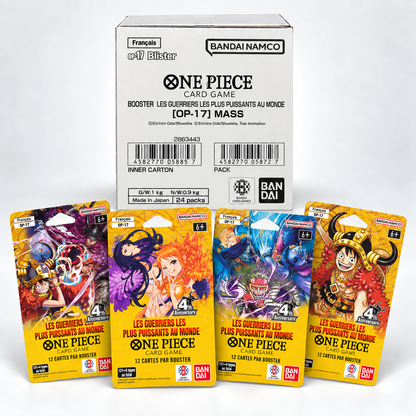 Boite de 24 Booster BLISTER OP17 - One Piece Card Game : Les Guerriers les plus puissants au monde FR