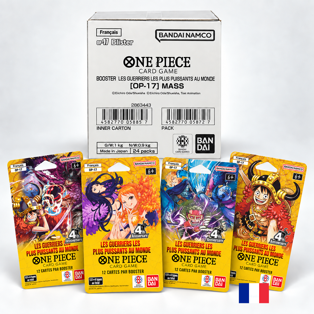 Boite de 24 Booster BLISTER OP17 - One Piece Card Game : Les Guerriers les plus puissants au monde FR