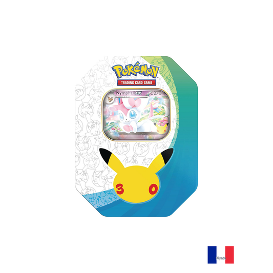 Pokébox Pokémon 30e Anniversaire Nymphali-ex en français — 1 boîte du modèle choisi — drapeau français Miyata