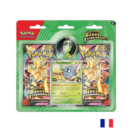 Pokémon - Pack 2 Boosters - Saquedeneu d'Erika - ME02.5 Héros Transcendants (Précommande sortie le 30.01.26) (2e VAGUE Arrivage prévu le 09.02.26)