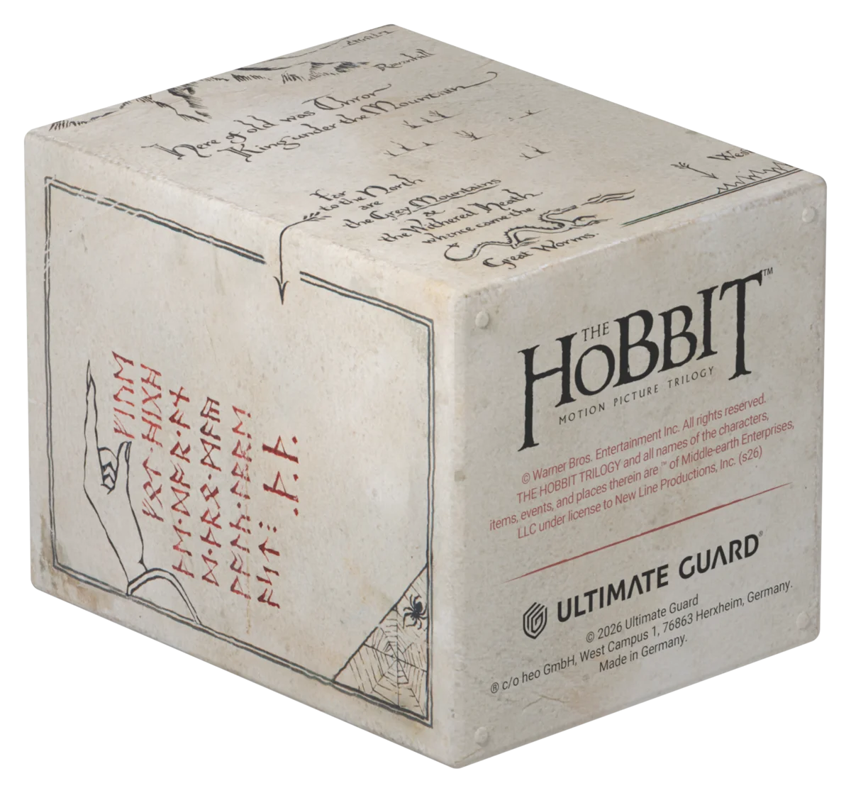 Ultimate Guard - Boulder Deck Case 100+ - The Hobbit - Thror's Map (Glow in the Dark)
