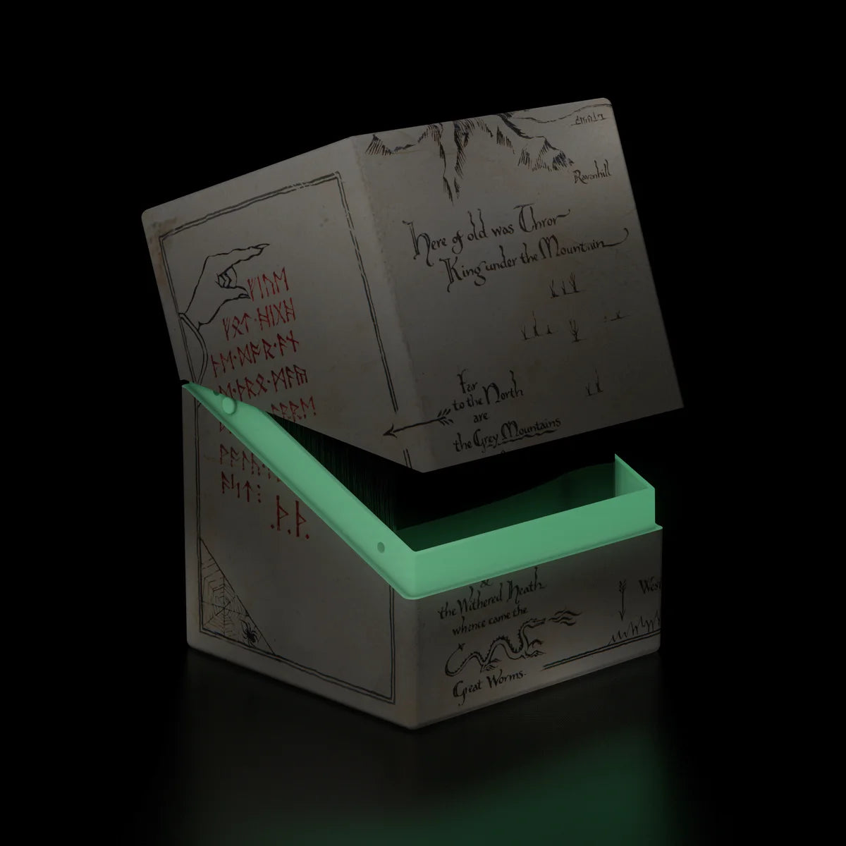 Ultimate Guard - Boulder Deck Case 100+ - The Hobbit - Thror's Map (Glow in the Dark)