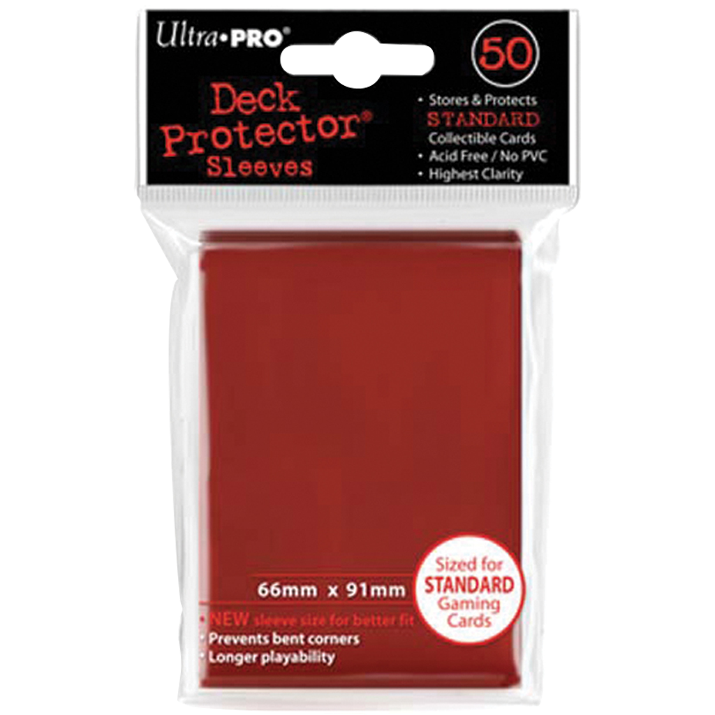 Ultra PRO : 50 Sleeves Standard Rouge