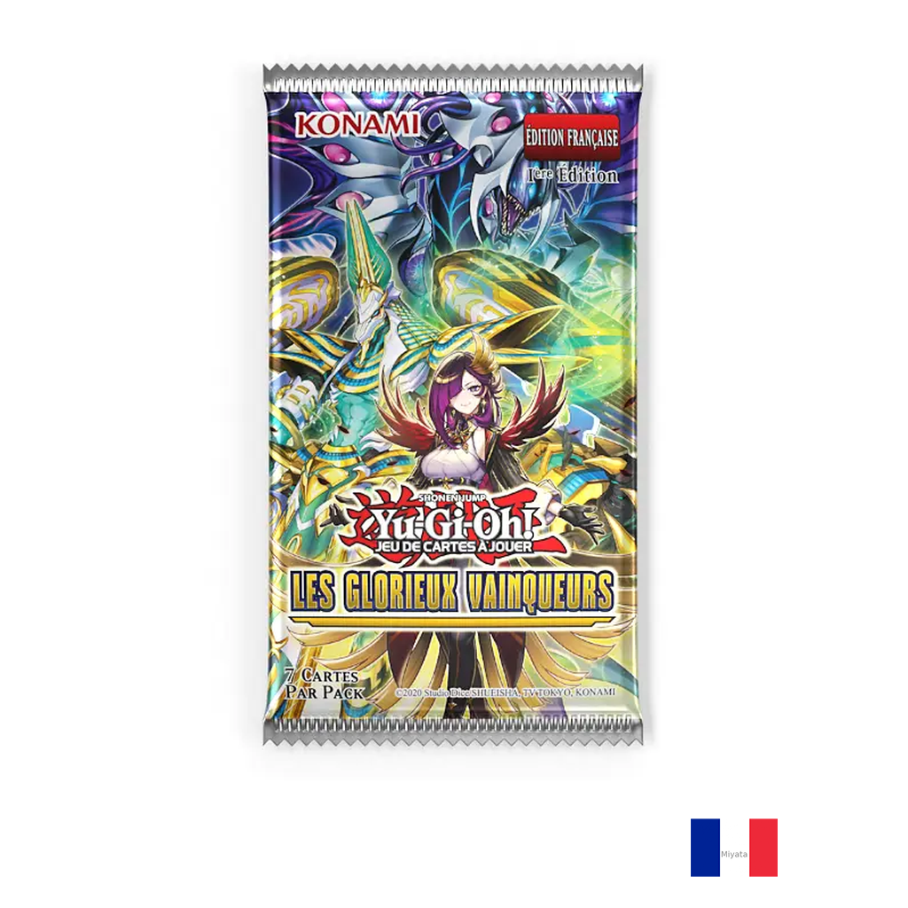 Booster - Les Glorieux Vainqueurs - Yu-Gi-Oh! - Français — 1 booster individuel scellé — drapeau français Miyata