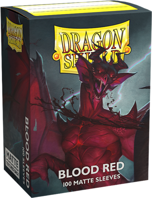 Dragon Shield 100 Sleeves Standard Blood Red Matte