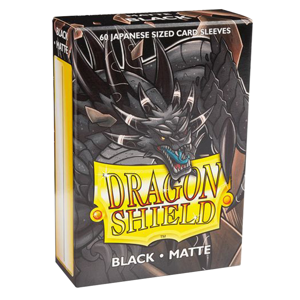 60 Dragon Shield Matte Japanese : Black - Sleeves Small