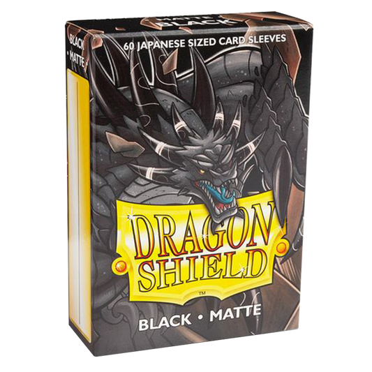 60 Dragon Shield Matte Japanese : Black - Sleeves Small