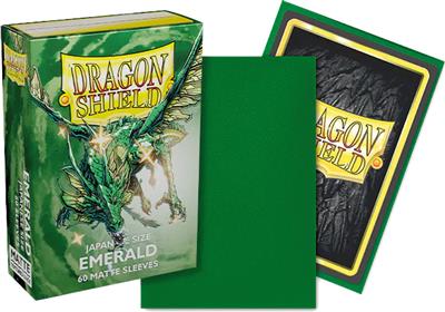 60 Dragon Shield Matte Japanese : Emerald - Sleeves Small