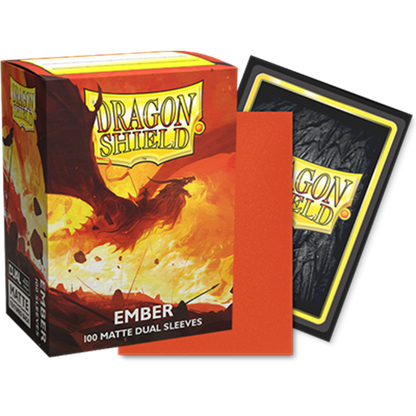 Dragon Shield 100 Matte Dual Sleeves Standard: Ember