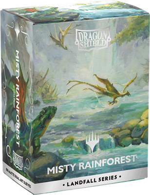 Dragon Shield - MTG Landfall - Misty Rainforest - 100 protège-cartes Matte Dual Art Sleeves Standard