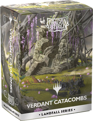 Dragon Shield - MTG Landfall - Verdant Catacomb - 100 protège-cartes Matte Dual Art Sleeves Standard
