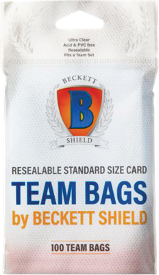 Beckett Shield : 100 Team Bags Resealable