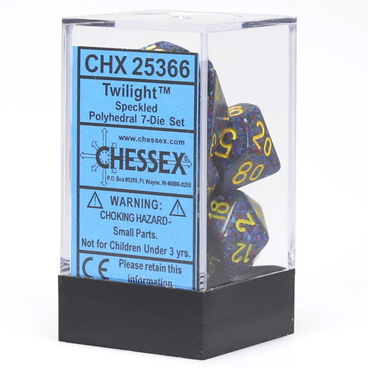 CHX25366 - Chessex Set de 7 dés Granité Twilight