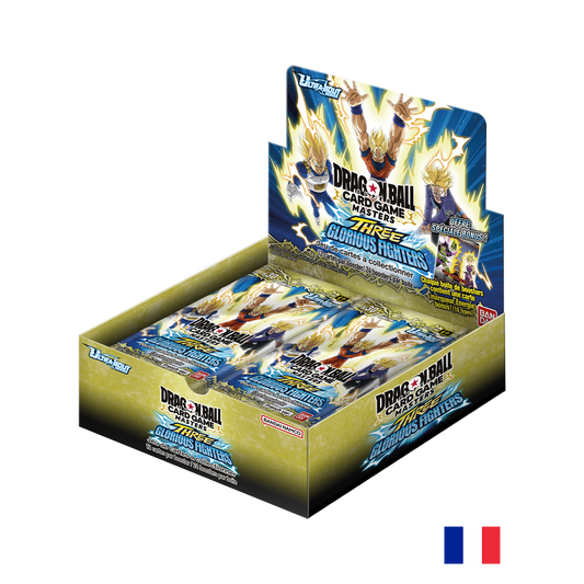 Boite de 24 Boosters Ultra-Bout - Three Glorious Fighters - Dragon Ball Super Card Game B30 FR