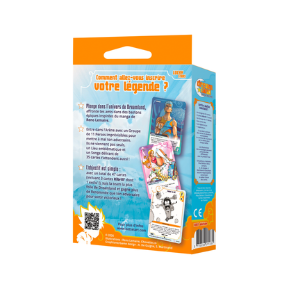 Dreamland TCG – Songe de démarrage Lucky Stars – FR — verso de la boîte et contenu