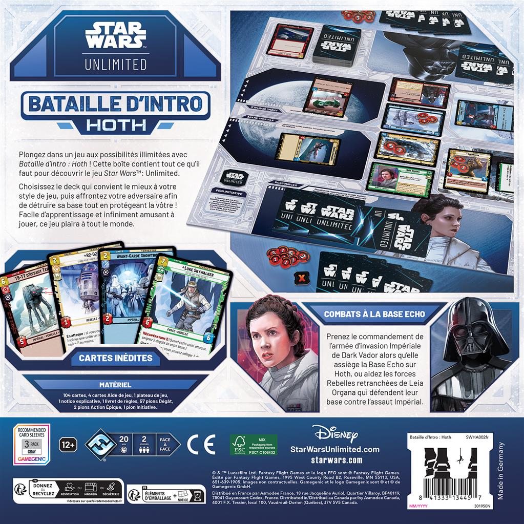 Boîte d'Apprentissage: Bataille d'Intro - Hoth - Star Wars: Unlimited (Précommande sortie le 03.10.25) (Arrivage prévu le 07.10.25)