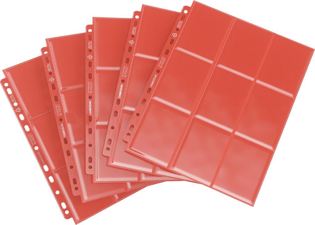 GG : 10 Pages 18 Pocket Sideloading Red pour classeur