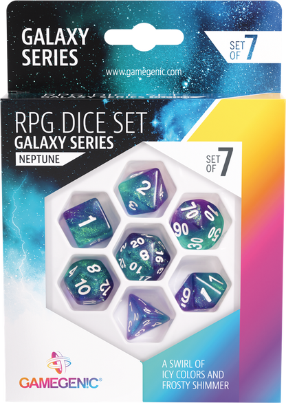 Galaxy Series -Neptune- Set de 7 Dés JDR