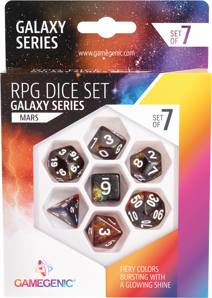 Galaxy Series -Mars- Set de 7 Dés JDR